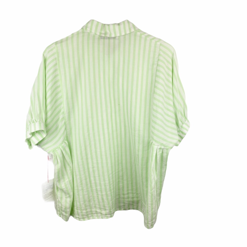 NWT THE GOOD JANE Baby Leaf Sky Mint Stripe Top L - Picture 8 of 8